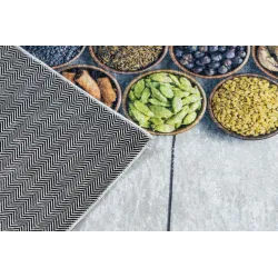 ANDRE Washable Kitchen Rug Silver