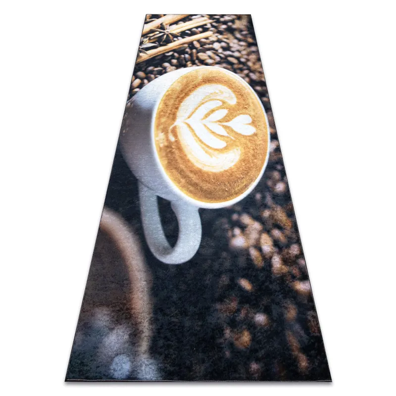 Washable ANDRE Coffee Kitchen Rug
