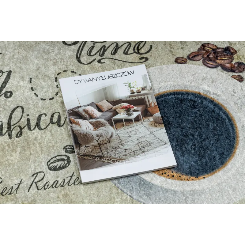 Washable ANDRE Green Kitchen Rug