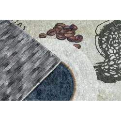 Washable ANDRE Green Kitchen Rug