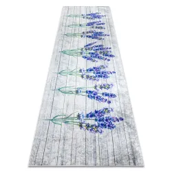 Washable rug ANDRE 2716 Lavender anti-slip - gray / purple