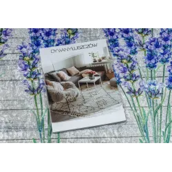 Lavender Washable Rug ANDRE 2716