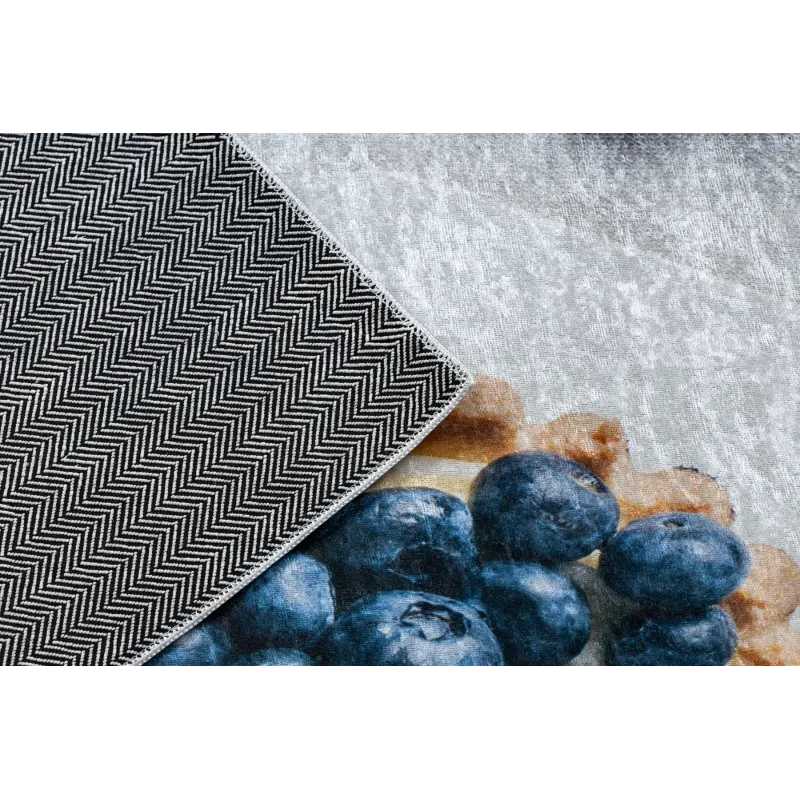 ANDRE Washable Kitchen Rug Silver