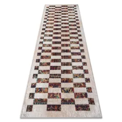 Washable rug ANDRE 43780 Geometric non-slip - beige / terracotta