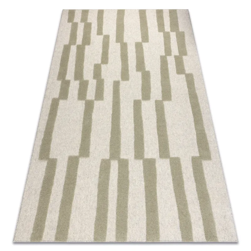 FLUX Wool Geometric Rug 461.109.SA400 in beige and green tones