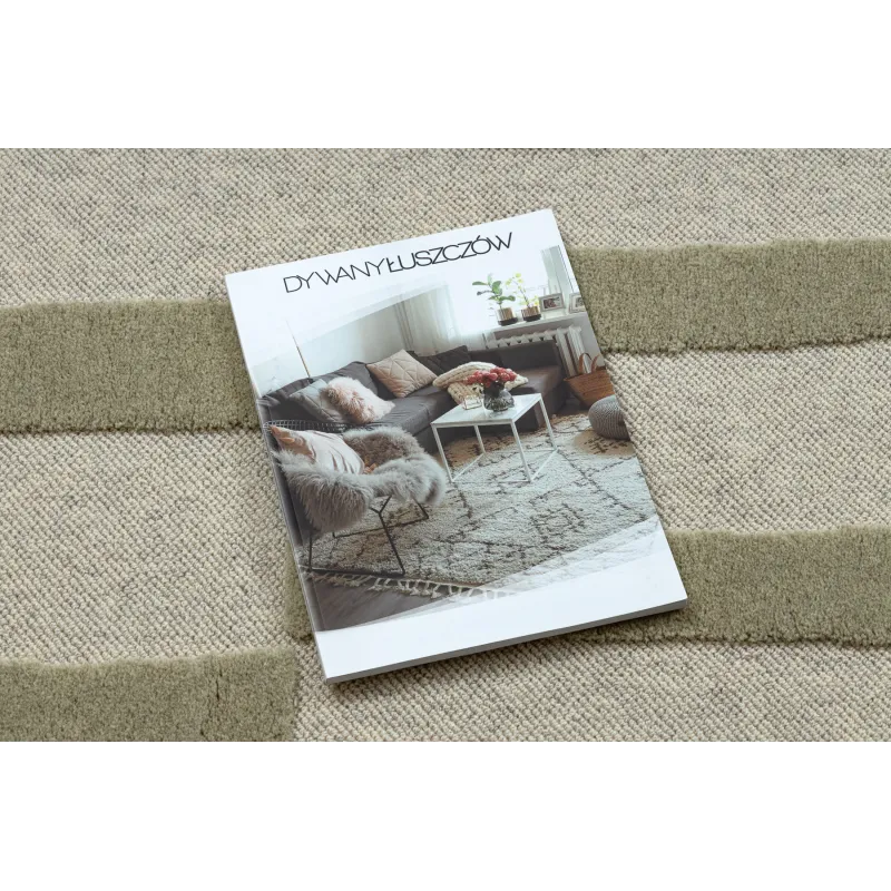Stylish FLUX 461.109.SA400 rug in beige and green loft style