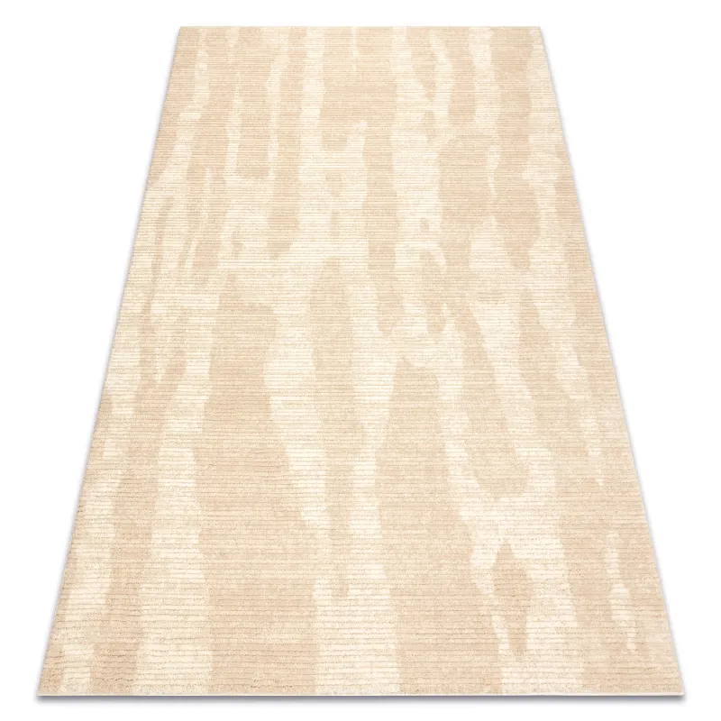 FLUX Abstract Wool Rug in cream, structural design for modern interiors