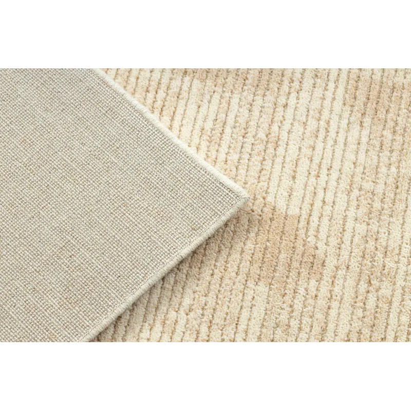FLUX wool rug with a structural texture in beige shades