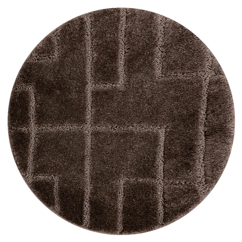 SUPREME Bathroom Rug Circle Brown LINES