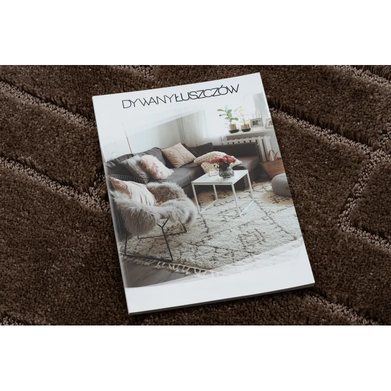 SUPREME Bathroom Rug Circle Brown LINES