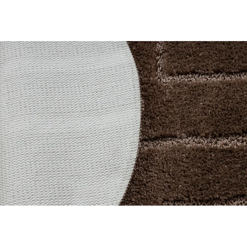 SUPREME Bathroom Rug Circle Brown LINES