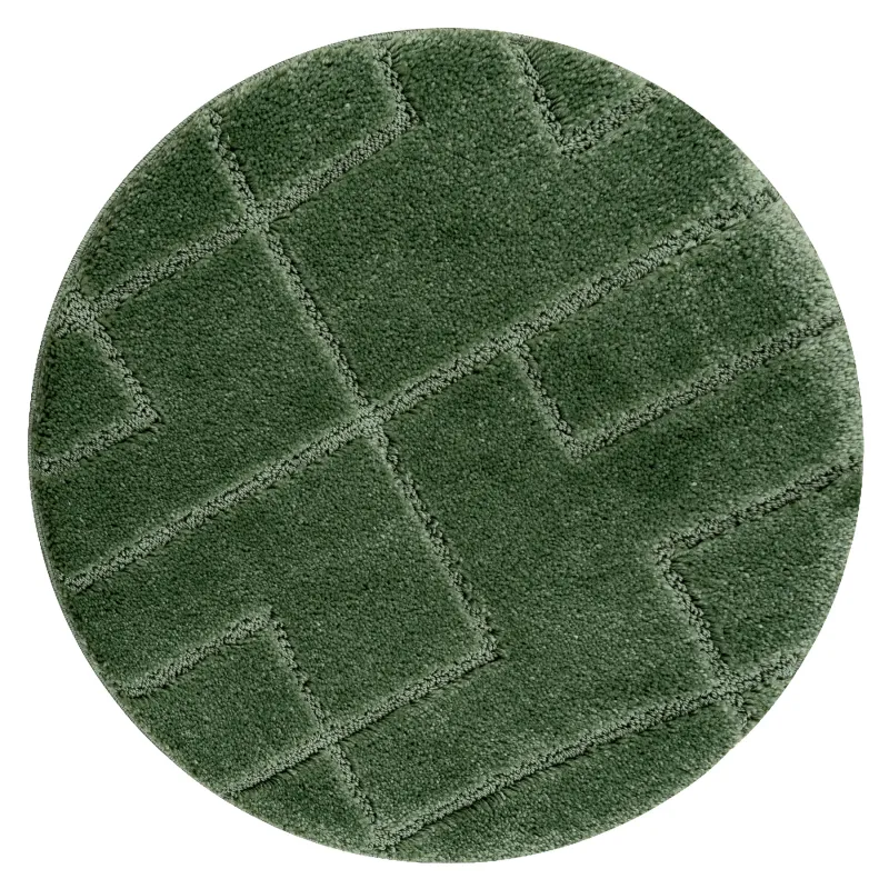 SUPREME Bathroom Rug Circle Green LINES