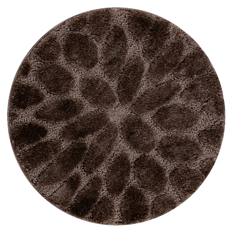 SUPREME Bathroom Round Rug STONES Brown