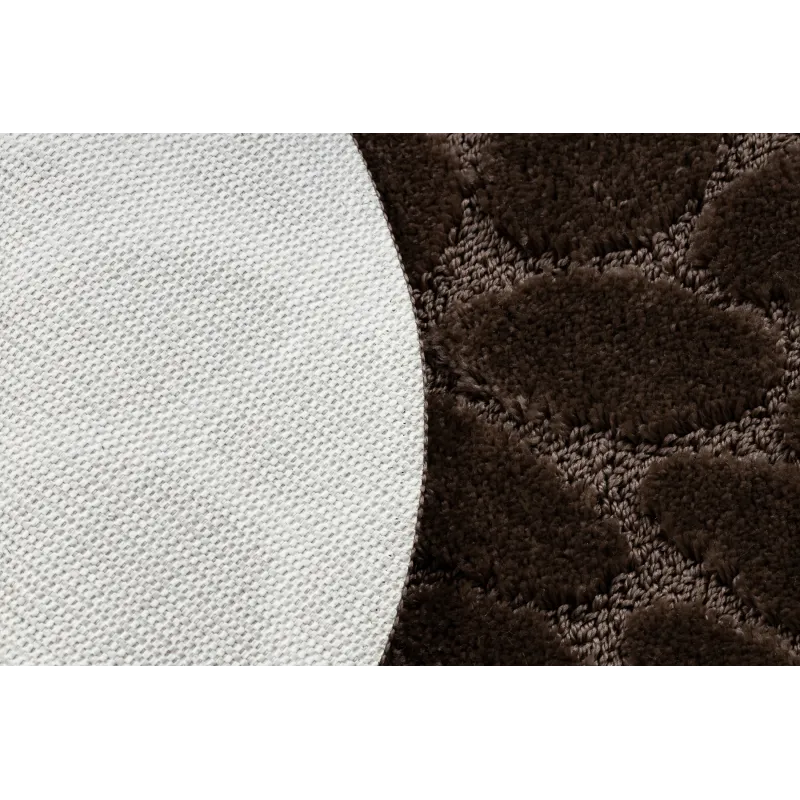 SUPREME Bathroom Round Rug STONES Brown