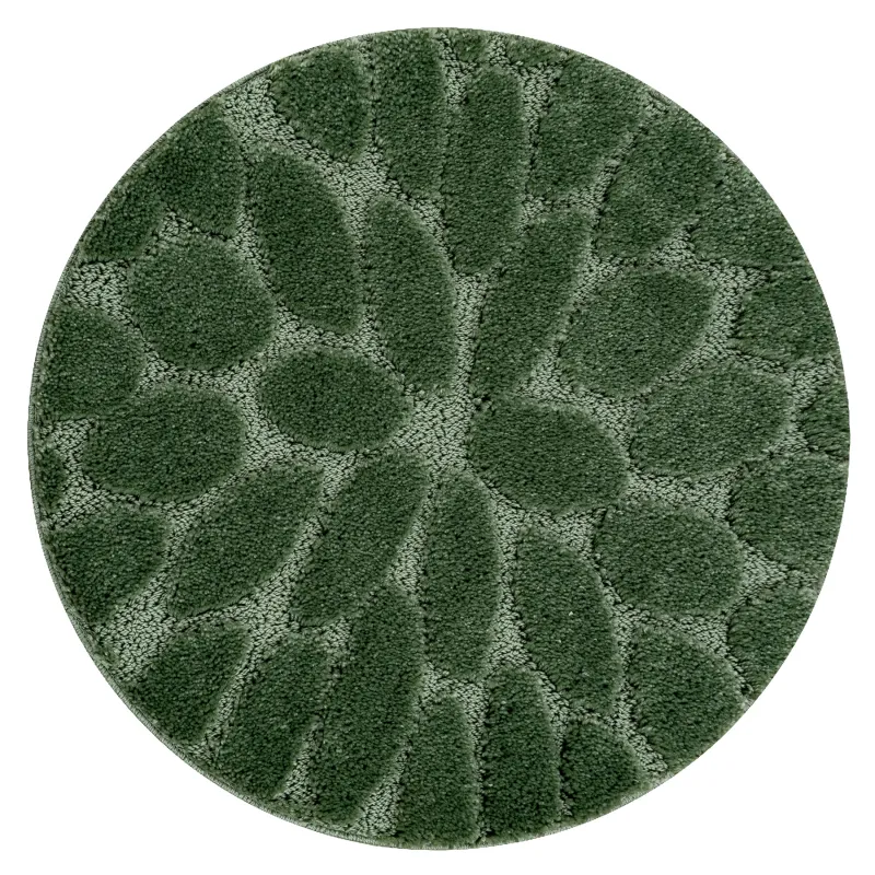 SUPREME Bathroom Round Rug STONES Green
