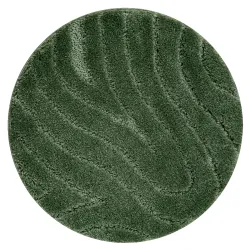 SUPREME bathroom rug circle WAVES waves, non-slip, soft - green