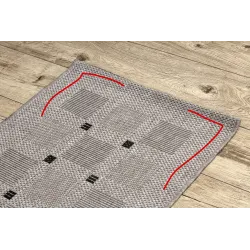 Stylish silver and black sisal rug, perfect for modern interiors