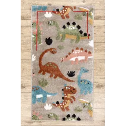Children's dinosaur rug, perfect for playrooms or children's bedrooms, fun design