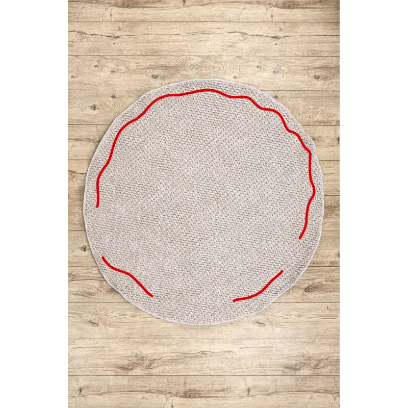 Round CASABLANCA LOOP rug, great for kids' garden area