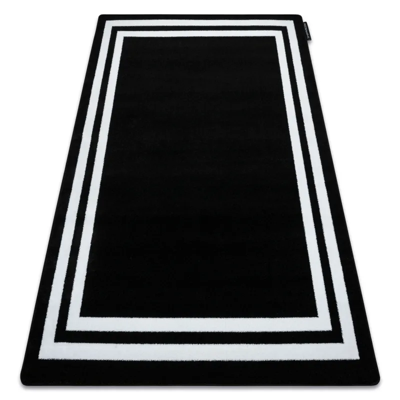 Hampton Border Black Rug - modern carpet made from high-quality material