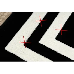 Hampton Border Black Rug - perfect for living rooms or bedrooms