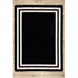 Hampton Border Black Rug - excellent choice for gardens or patios