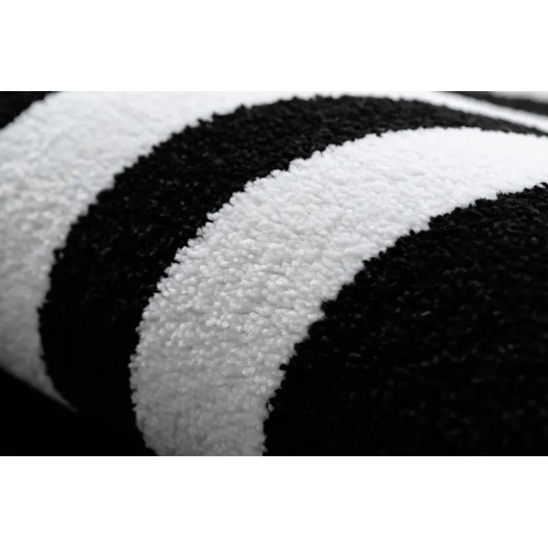 HAMPTON Frame Black Rug, soft and pleasant to the touch material
