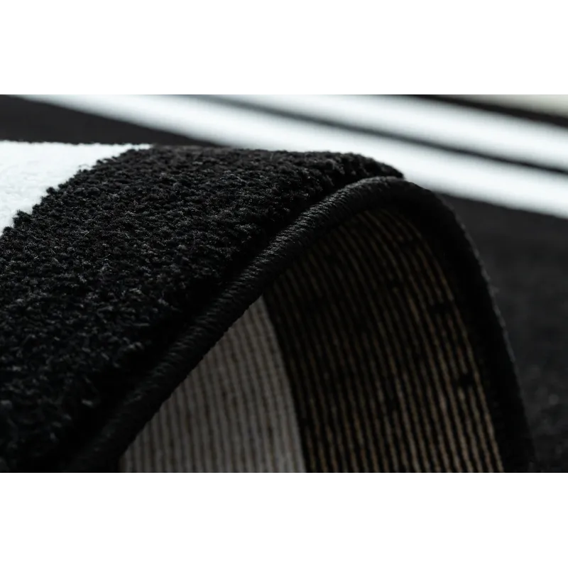HAMPTON Frame Black Rug, excellent for modern interiors