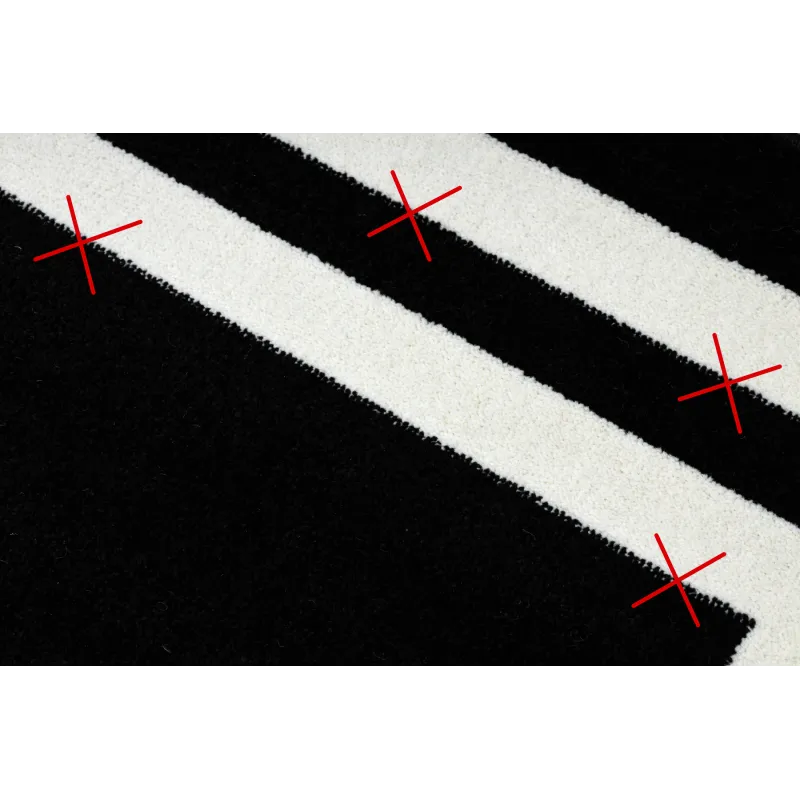 HAMPTON Frame Black Rug - great choice for garden or terrace