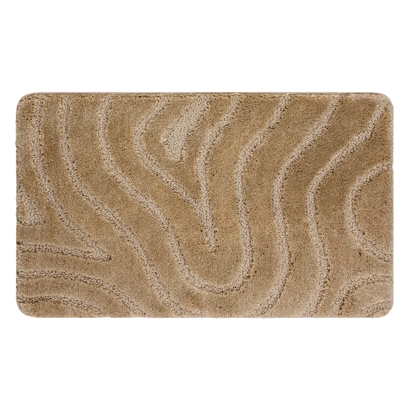 SUPREME WAVES Bathroom Rug Beige