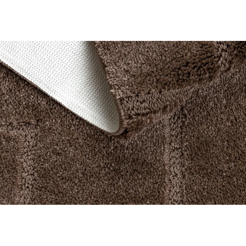 SUPREME LINES Geometric Bathroom Rug Brown