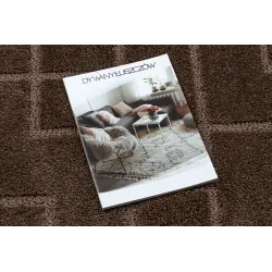 SUPREME LINES Geometric Bathroom Rug Brown