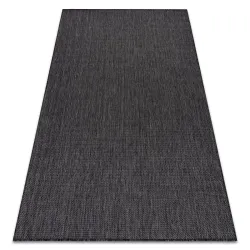SION Twine Sisal Rug A5165A Melange Flat Weave Black