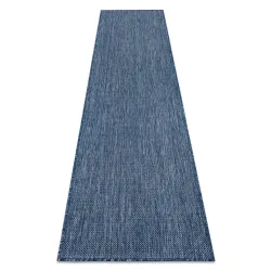 SION A5165A Sisal Rope Rug Runner Melange Flat Weave Navy