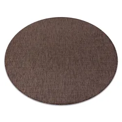 Rug CORD SISAL SION round A5165A Melange flat weave brown