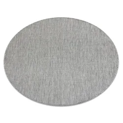 SION Rope Sisal Rug Round A5165A Melange Flat Weave Gray