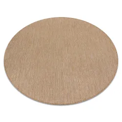SION Rope Sisal Rug Round A5165A Melange Flat Weave Natural