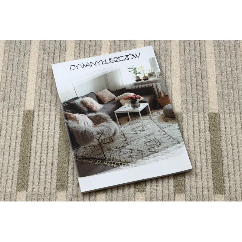 Stylish FLUX 461.124.SA400 rug in grey and green loft style