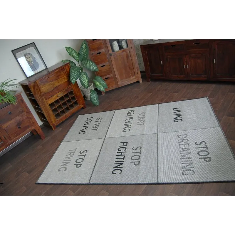 Silver sisal rug FLOORLUX 20275 YOLO, perfect for contemporary interiors