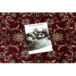 Elegant burgundy rug, perfect for living room decor