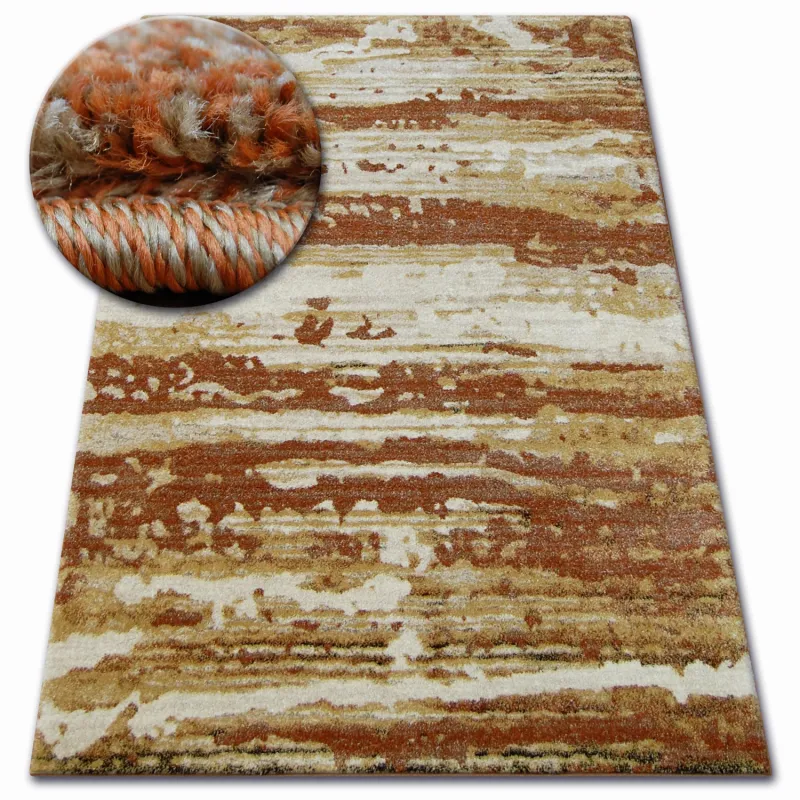 SHADOW 9368 Gold Rust Rug, modern carpet for stylish interiors