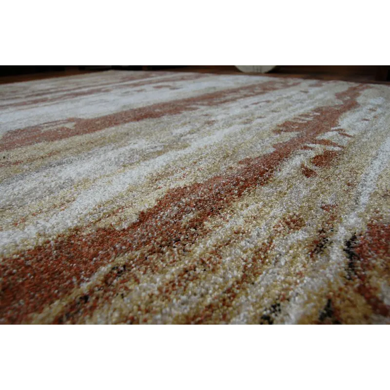 Child-friendly SHADOW 9368 Gold Rust Rug, easy to clean and allergy-friendly