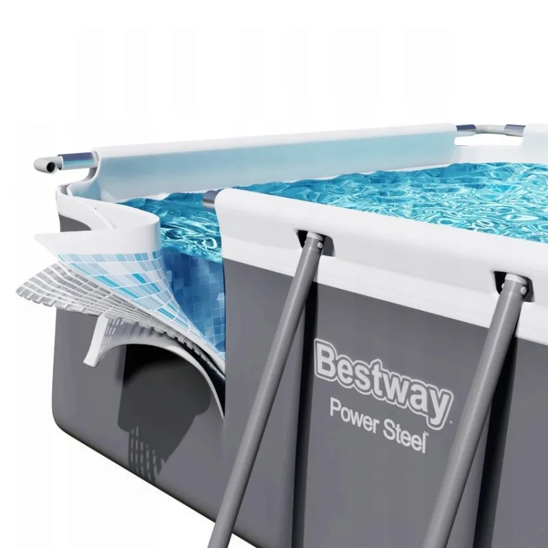 Durable 11-in-1 frame pool 404 x 201 x 100 cm, great for kids' summer fun