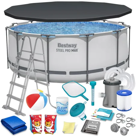 Garden frame pool 366 x 122 cm with 18in1 set for outdoor use