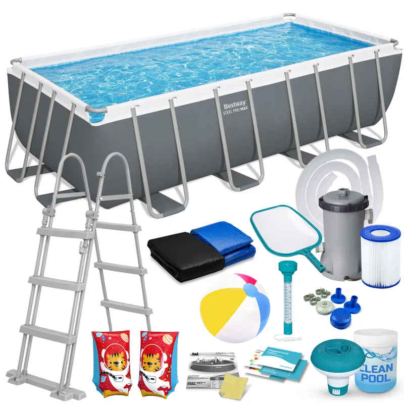 Garden frame pool 488 x 244 x 122 cm, perfect for outdoor fun, 17in1 Bestway 56670