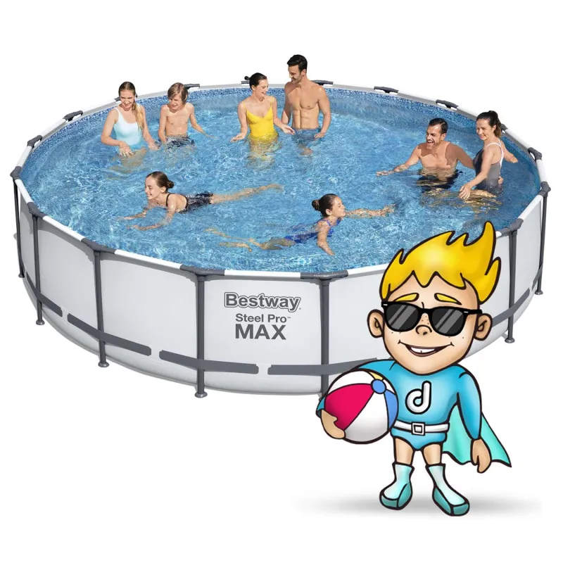 Garden frame pool 549 x 122 cm 18in1, blue color, great for relaxation