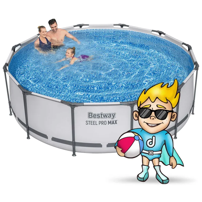 Frame pool 366 x 100 cm, ideal for family gatherings in the garden