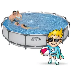 Durable frame pool with strong construction, easy to set up for summer fun
