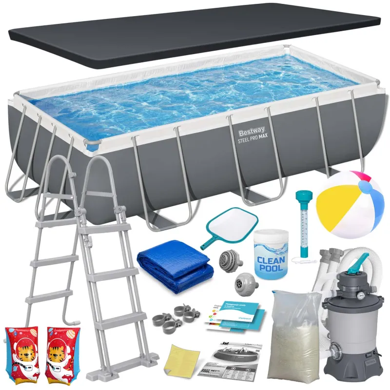 Garden frame pool 404 x 201 x 100 cm, perfect for summer fun