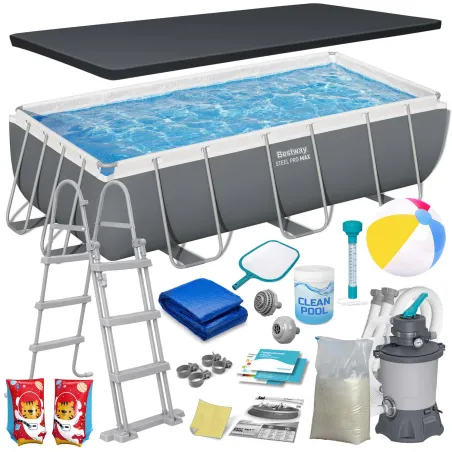 Garden frame pool 404 x 201 x 100 cm, perfect for summer fun